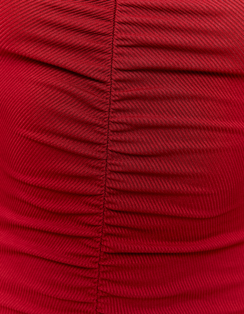 TALLY WEiJL, Red Short Sleeves Mini Dress for Women