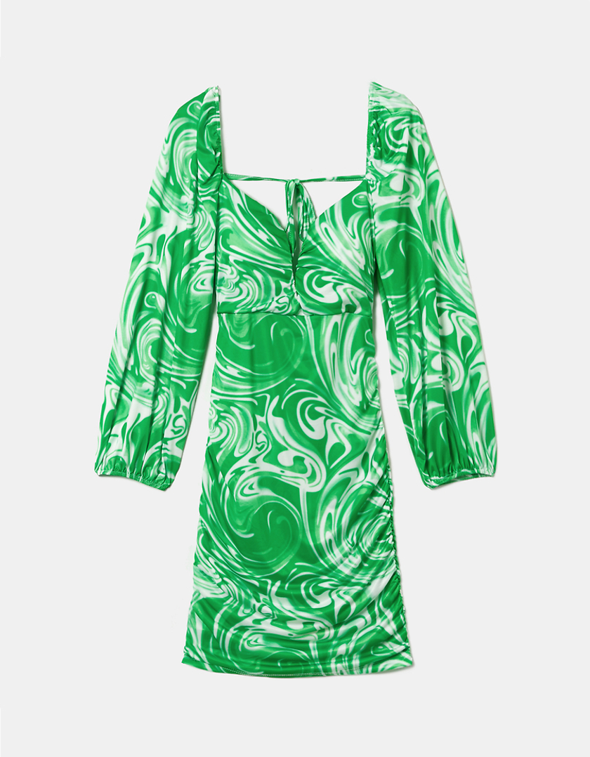 TALLY WEiJL, Grünes Batik Mini Kleid for Women