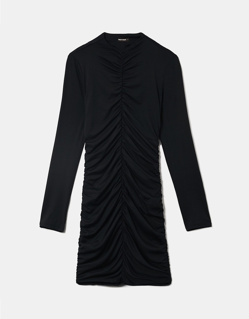 TALLY WEiJL, Black Long Sleeves Mini Dress for Women