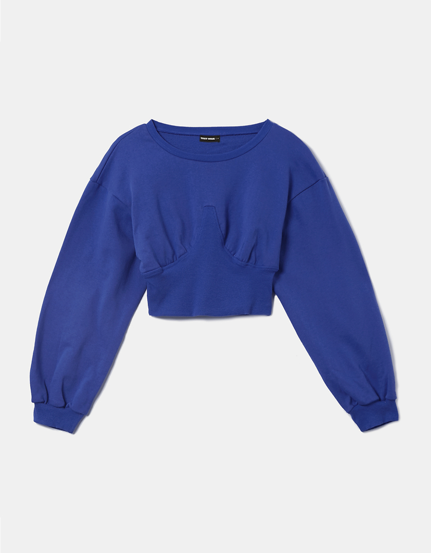 TALLY WEiJL, Blaues kurzes Sweatshirt for Women