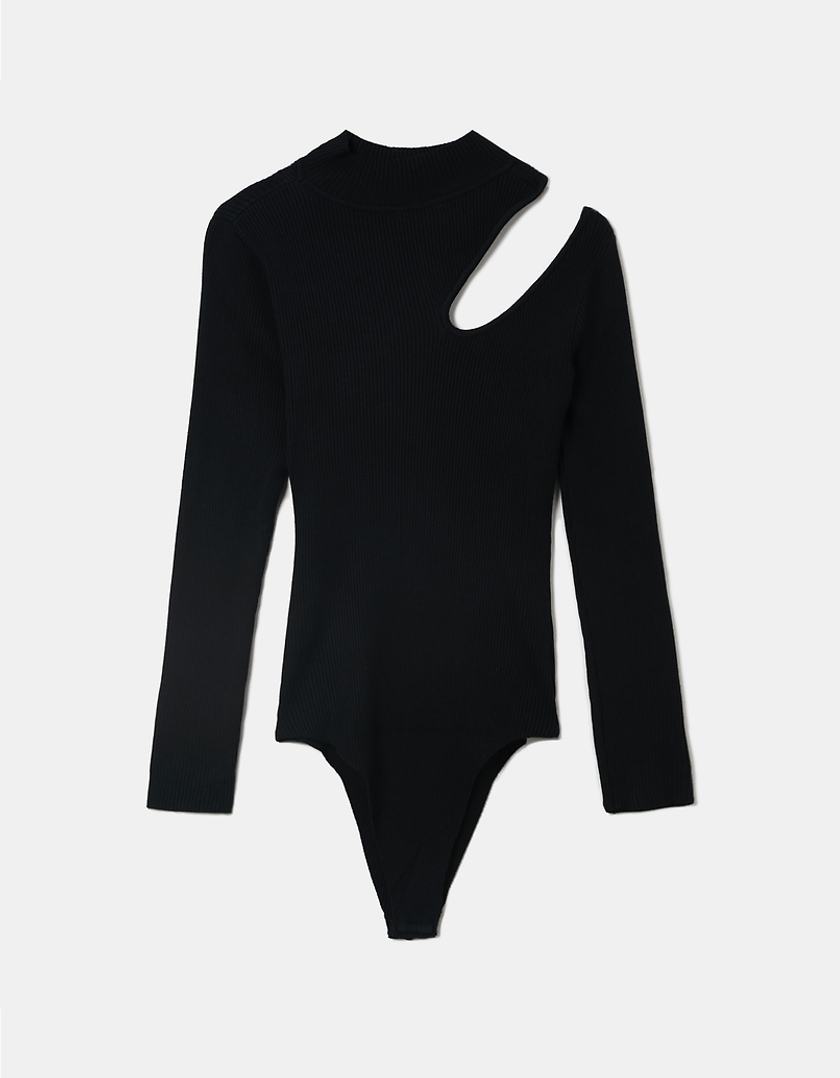 TALLY WEiJL, Black Long Sleeves Bodysuit for Women