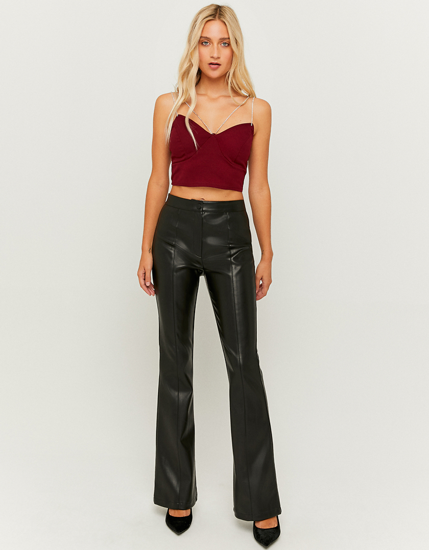 TALLY WEiJL, Rotes ärmelloses Cropped Top for Women