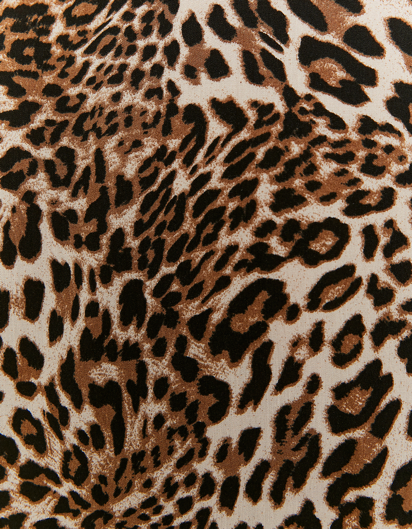 TALLY WEiJL, Animal print Long Sleeves Cropped Blouse for Women