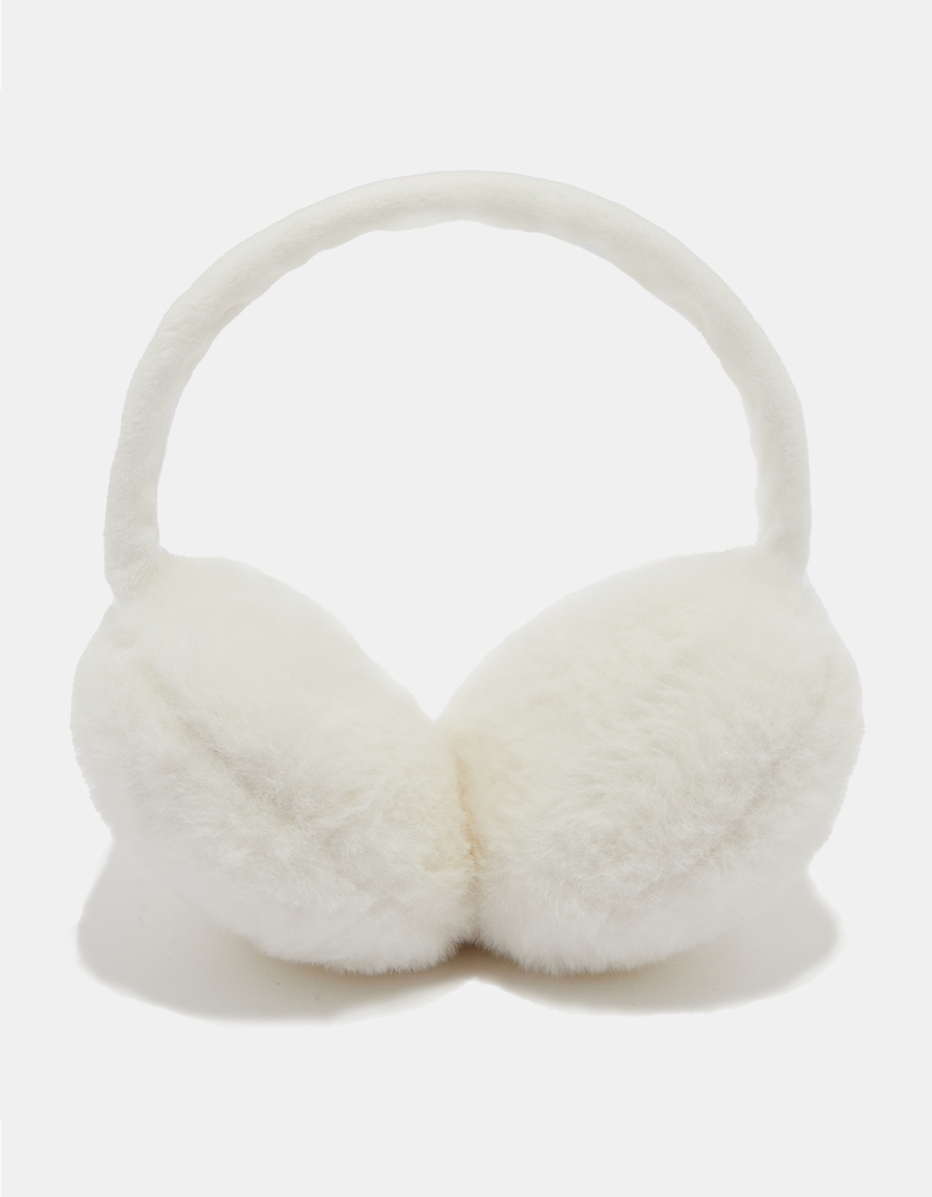TALLY WEiJL, White Faux Fur Ear Muffs for Women