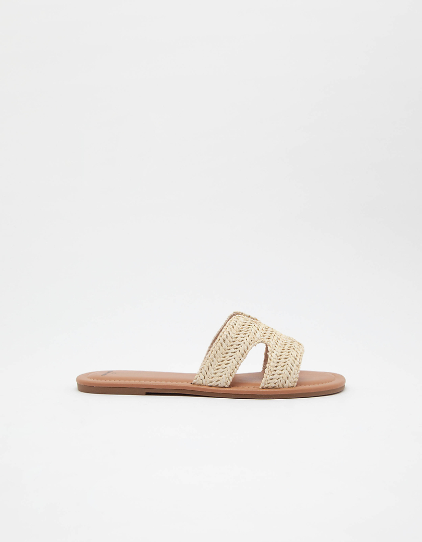 TALLY WEiJL, Rattan Slide Sandals for Women