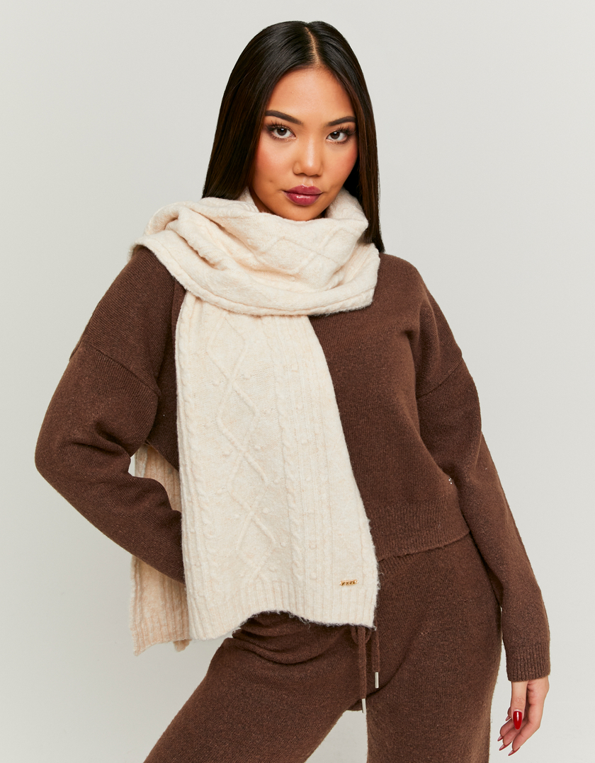 Beige Knitted Scarf