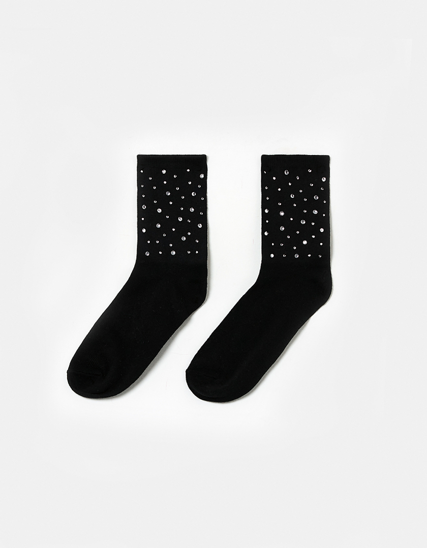 TALLY WEiJL, Black Socks with Pearls for Women