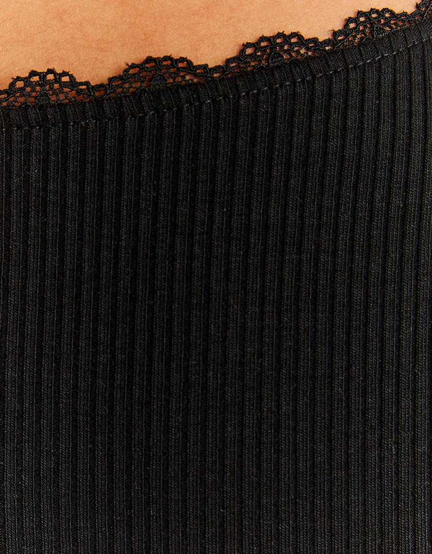 TALLY WEiJL, Body noir avec detail en dentelle for Women