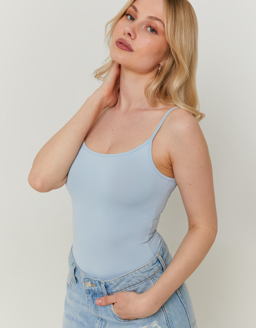 Blue Basic Bodysuit