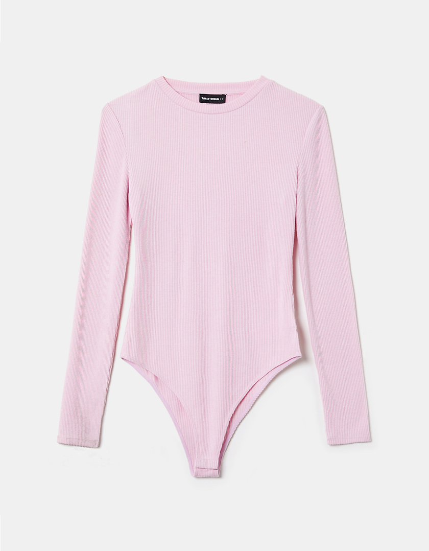 TALLY WEiJL, Body Manches Longues Basique Rose for Women