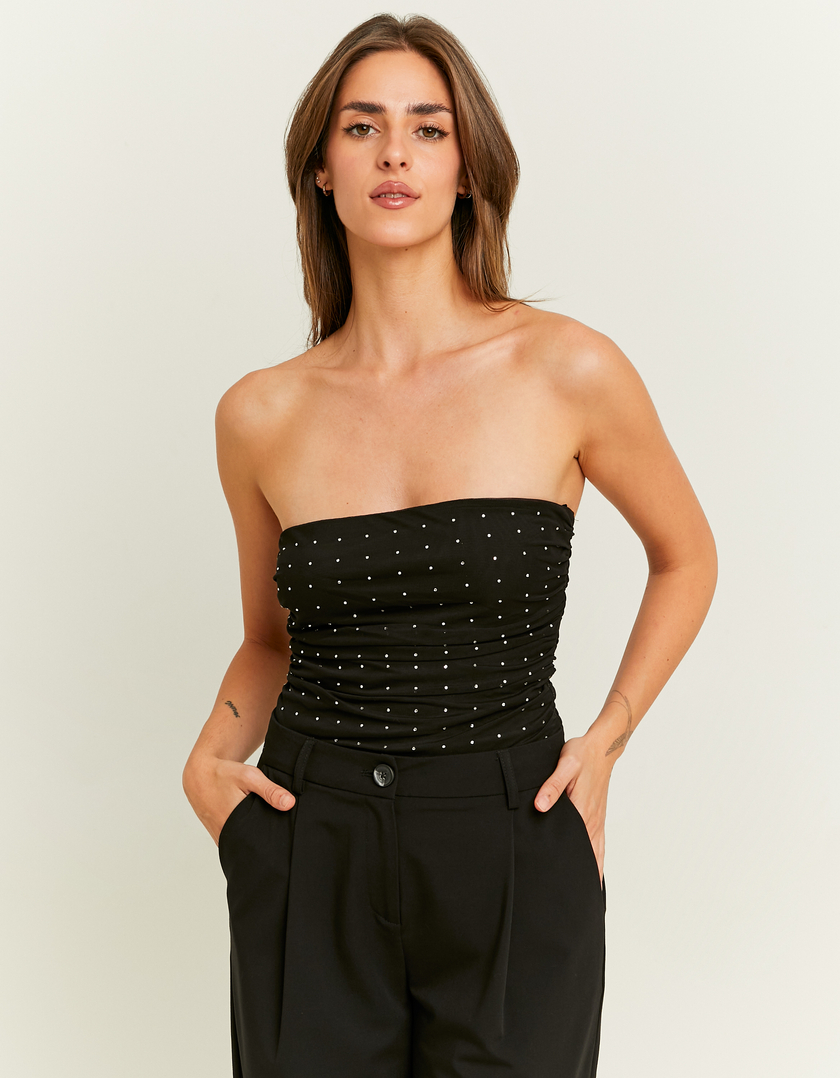 Black Bodysuit with Strass | TALLY WEiJL Germany