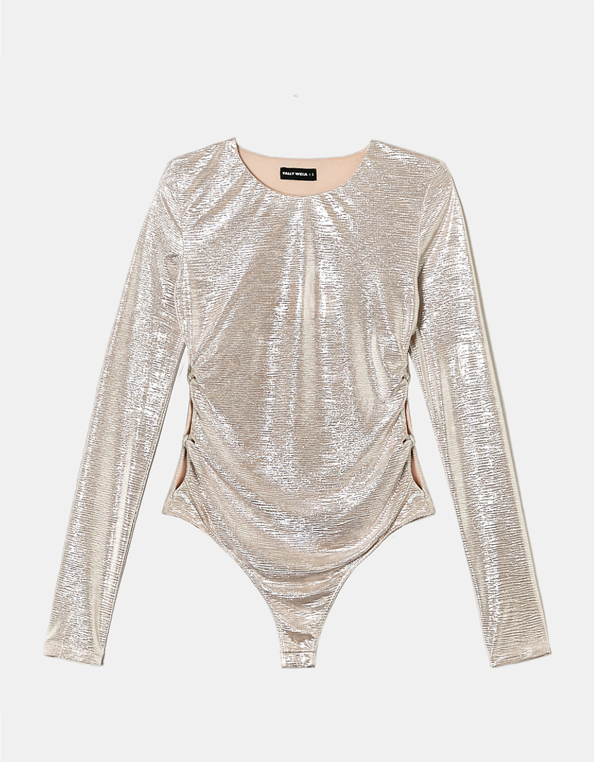 Metallic Bodysuit mit seitlichem Ausschnitt | TALLY WEiJL Deutschland