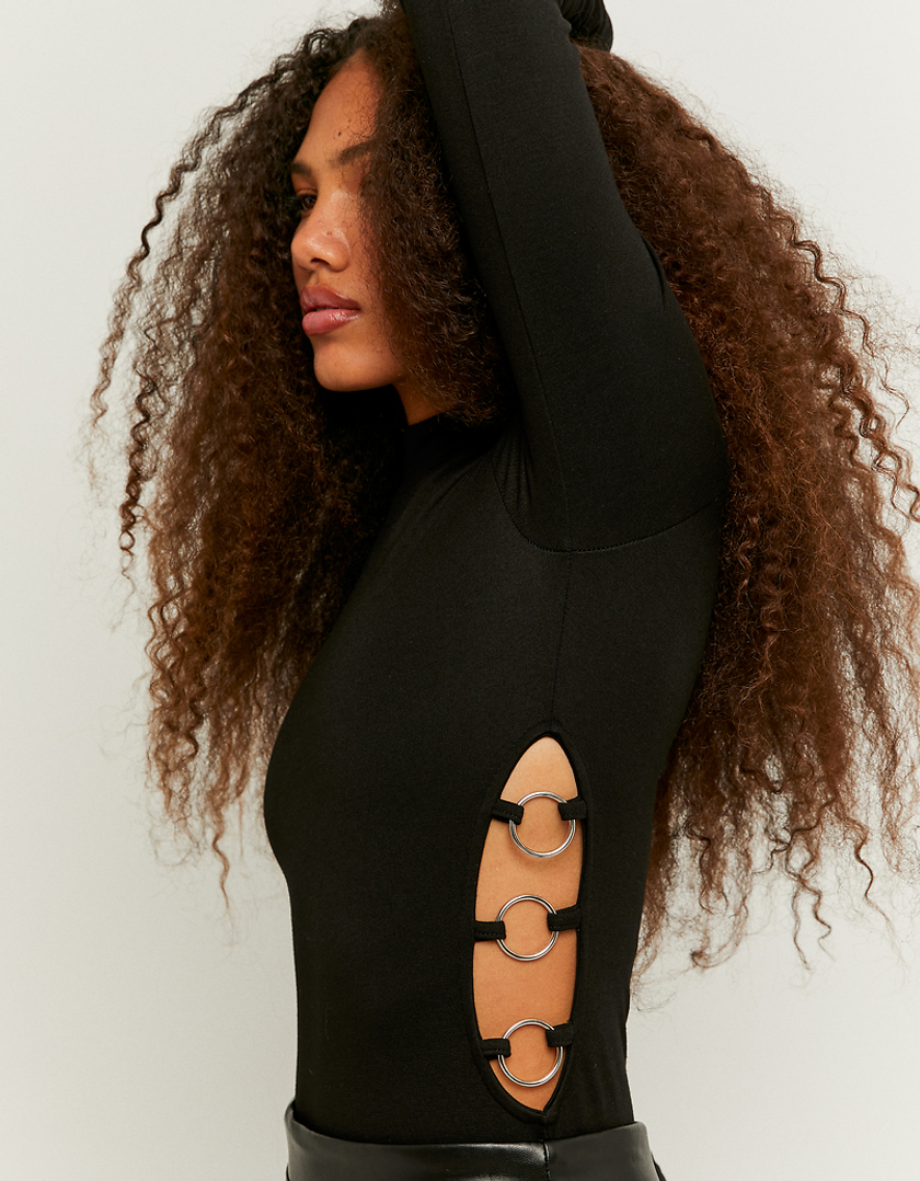 TALLY WEiJL, Μαύρο Cut Out Bodysuit for Women
