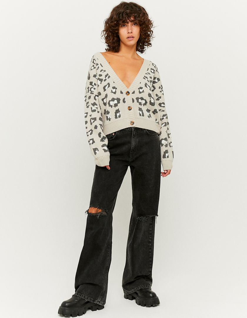 TALLY WEiJL, Animal Print Buttoned Cardigan for Women