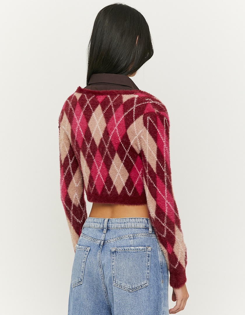 TALLY WEiJL, Cropped Checked Cardigan for Women