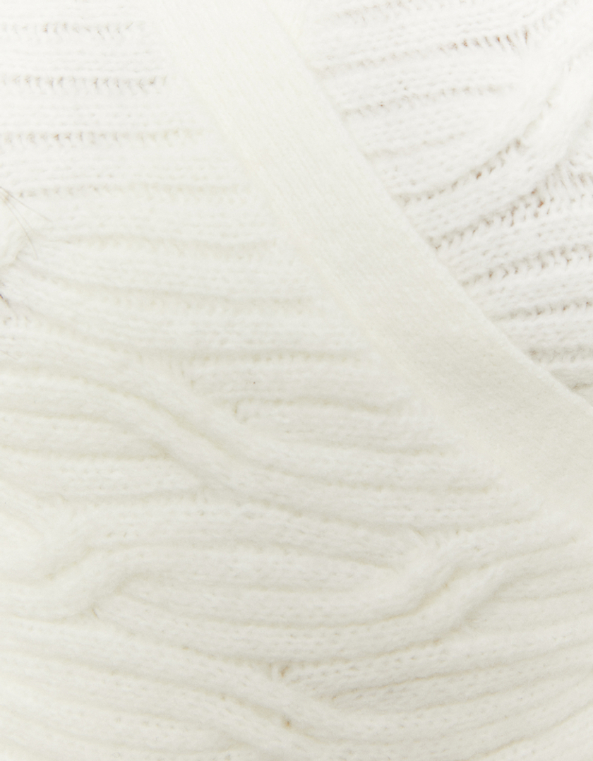 TALLY WEiJL, White Cable Knit Cardigan for Women