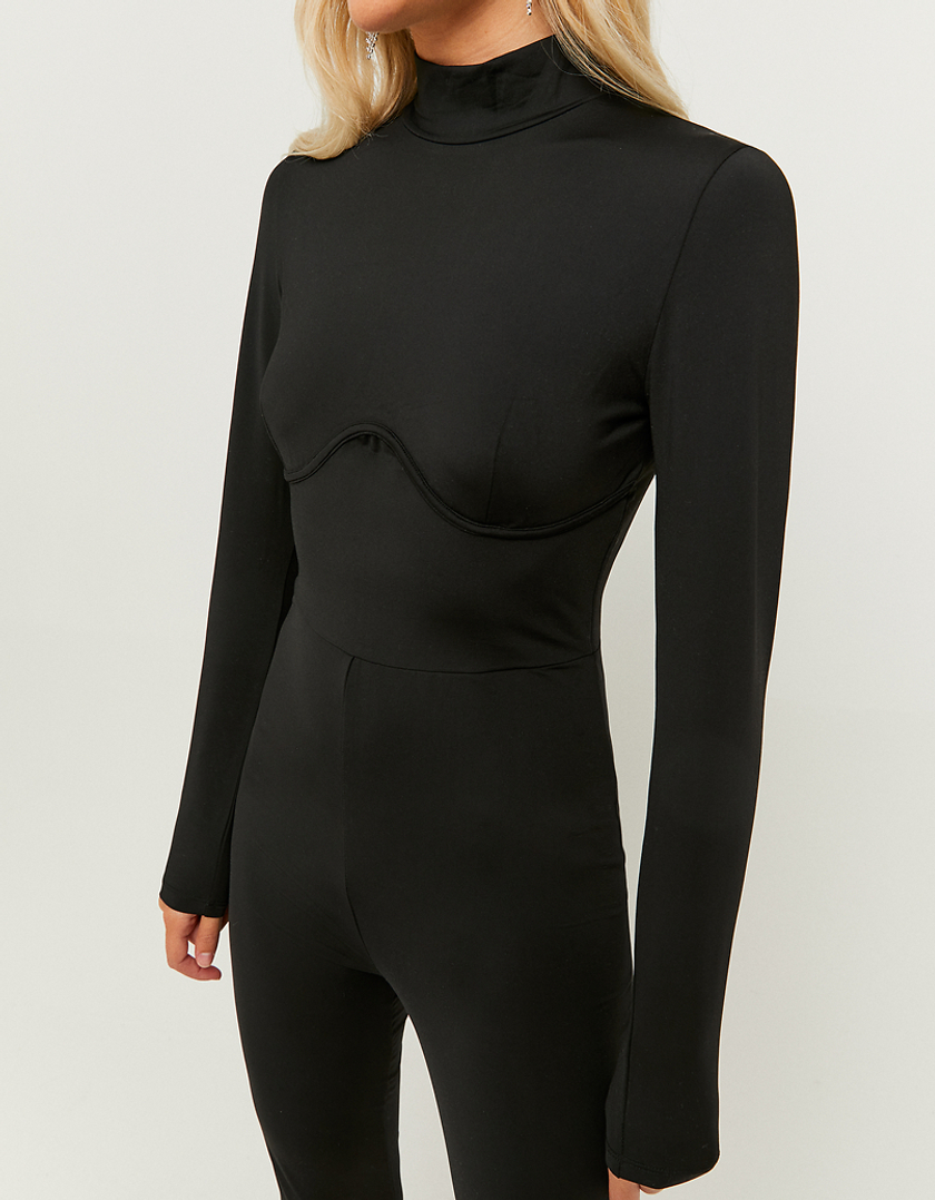 TALLY WEiJL, Black Long Sleeves Jumpsuit for Women