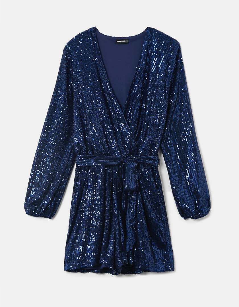 TALLY WEiJL, Sequins Long Sleeves Playsuit for Women