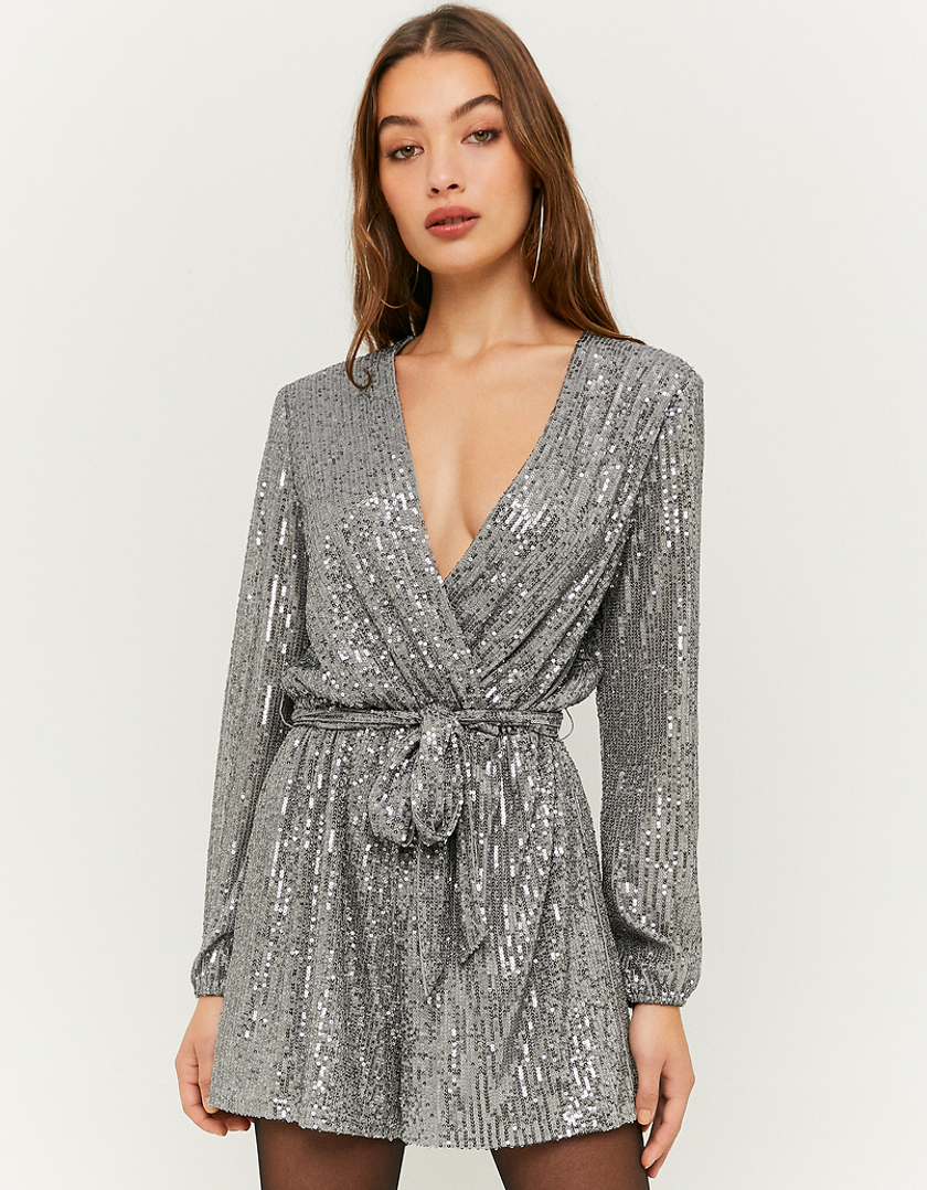 TALLY WEiJL, Sequins Long Sleeves Playsuit for Women