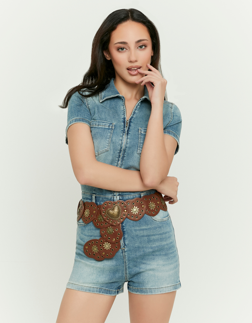 Salopette in Denim Blu