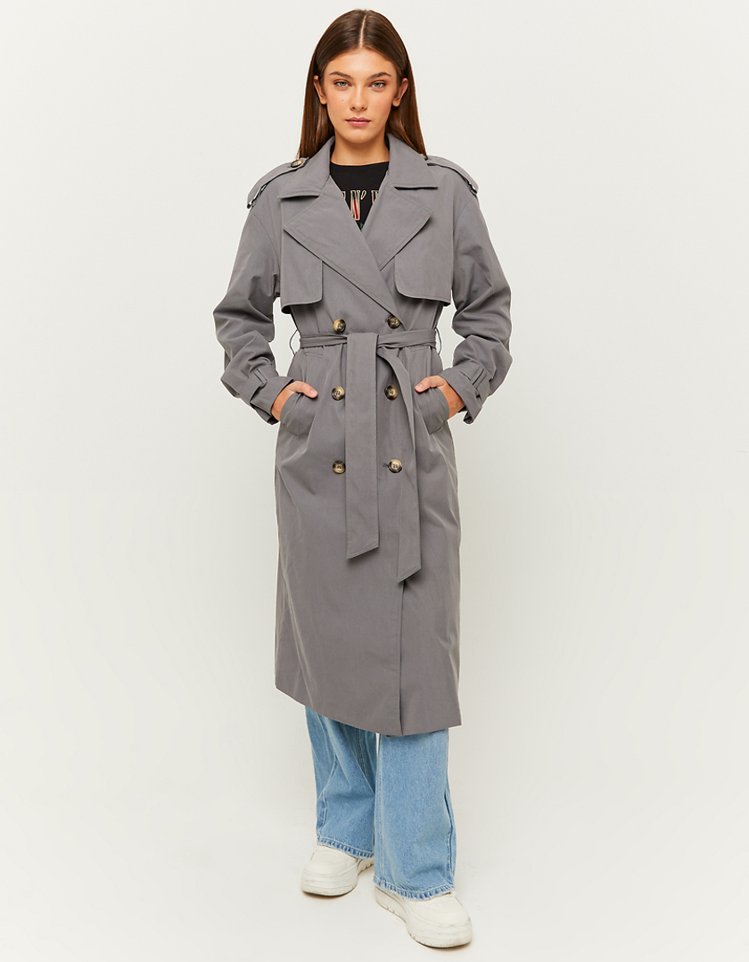 TALLY WEiJL, Trench long gris for Women
