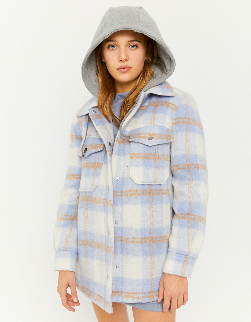 TALLY WEiJL, Hooded Check Shacket for Women