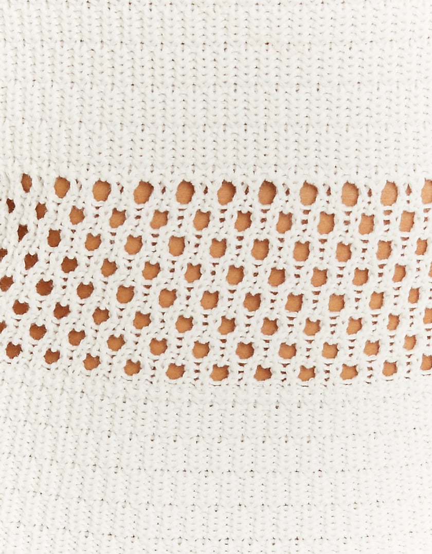TALLY WEiJL, White Knitted Dress in Crochet for Women