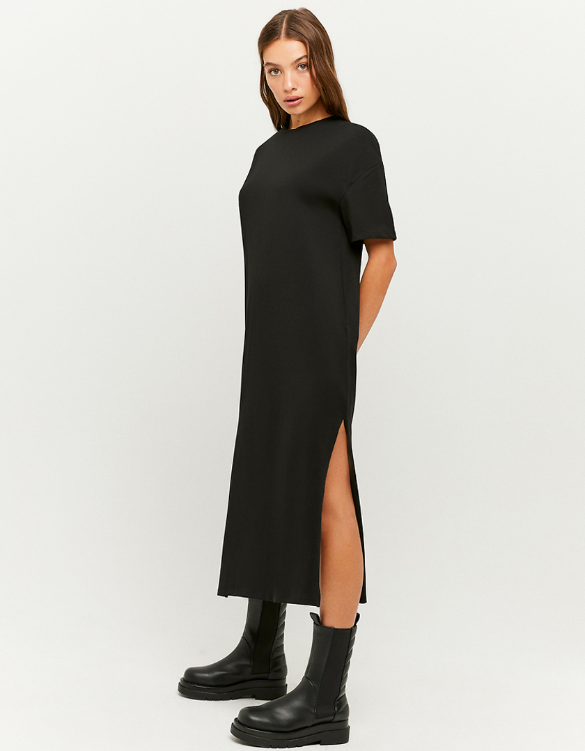TALLY WEiJL, Black Short Sleeves Maxi  Dress for Women