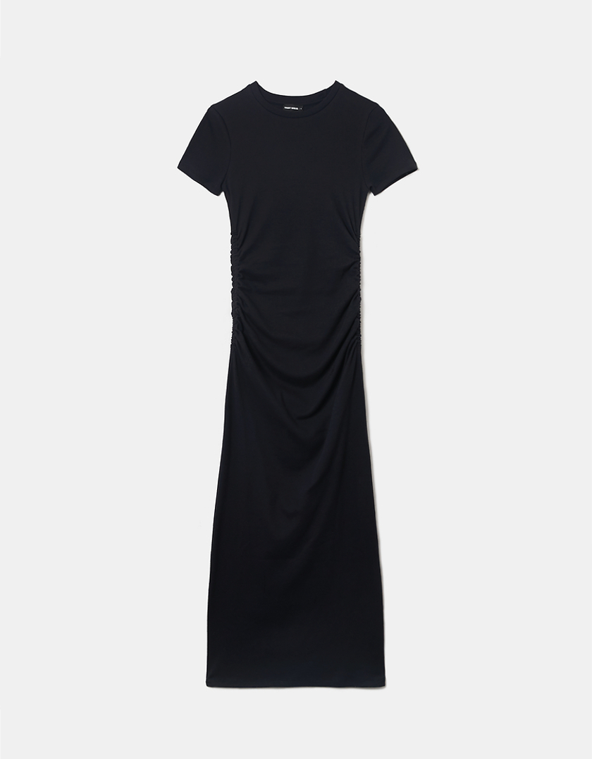 TALLY WEiJL, Black Round Neck Maxi Dress for Women