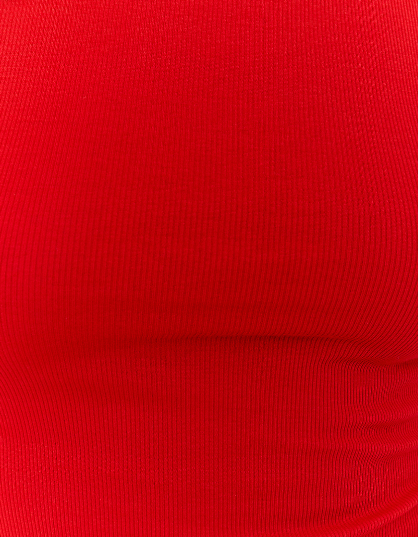 TALLY WEiJL, Czerwona sukienka Maxi z okrągłym dekoltem for Women
