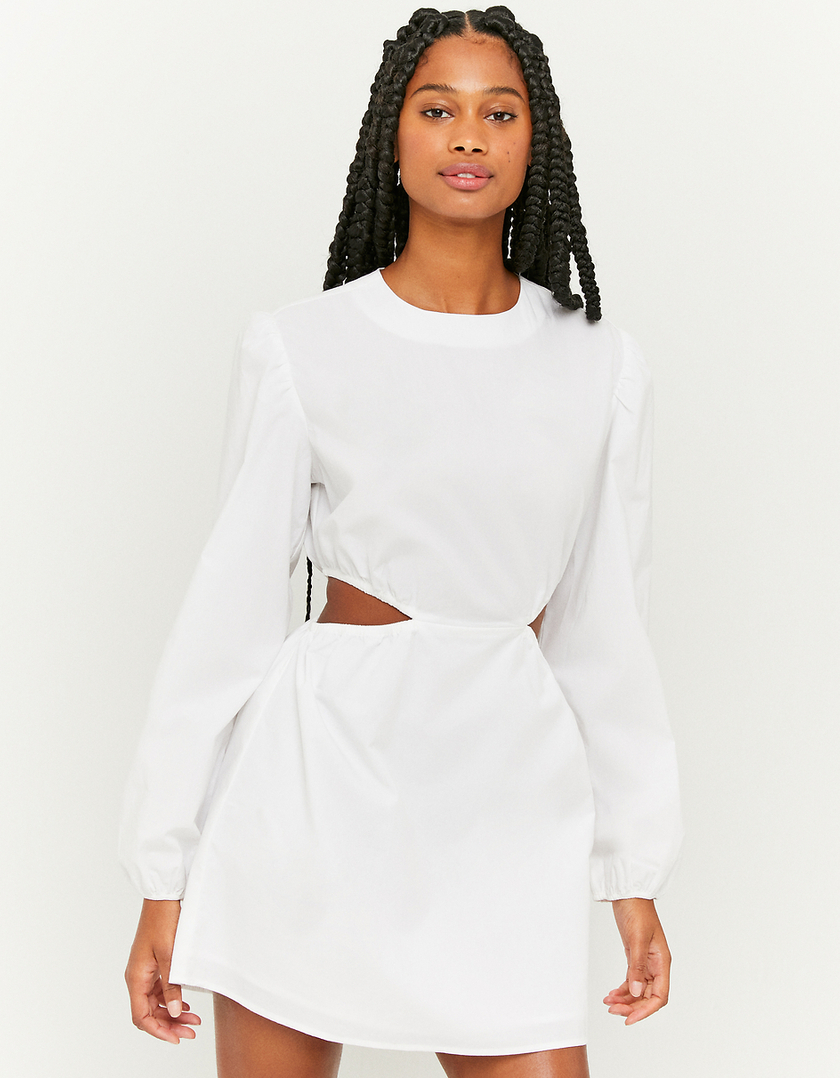 TALLY WEiJL, White Mini Shirt Dress for Women