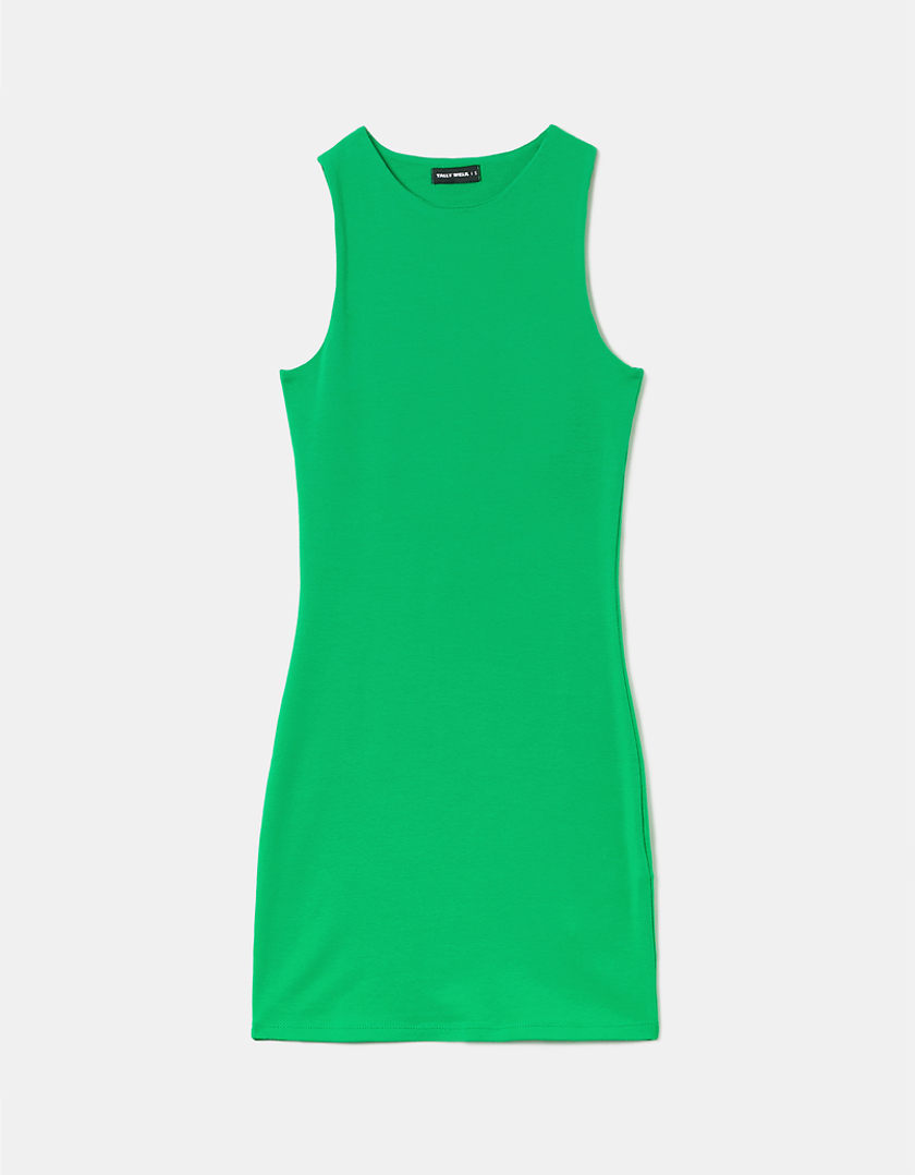 TALLY WEiJL, Zielona dopasowana sukienka Mini for Women