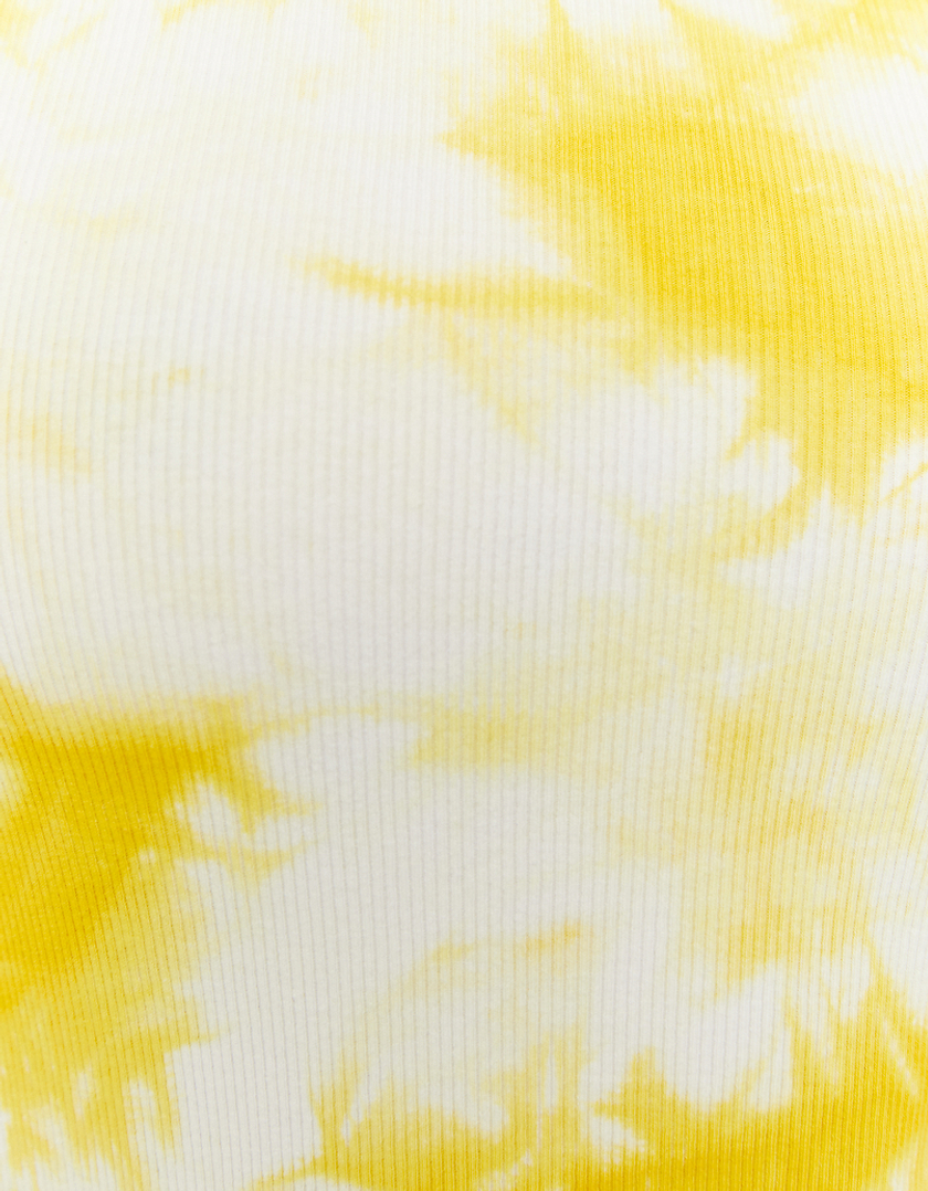 TALLY WEiJL, Żółta sukienka Mini Tie Dye for Women