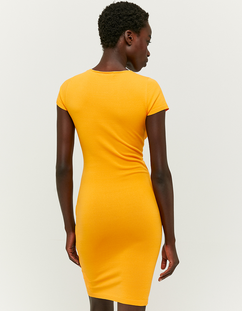 TALLY WEiJL, Yellow Cut out Mini Dress for Women