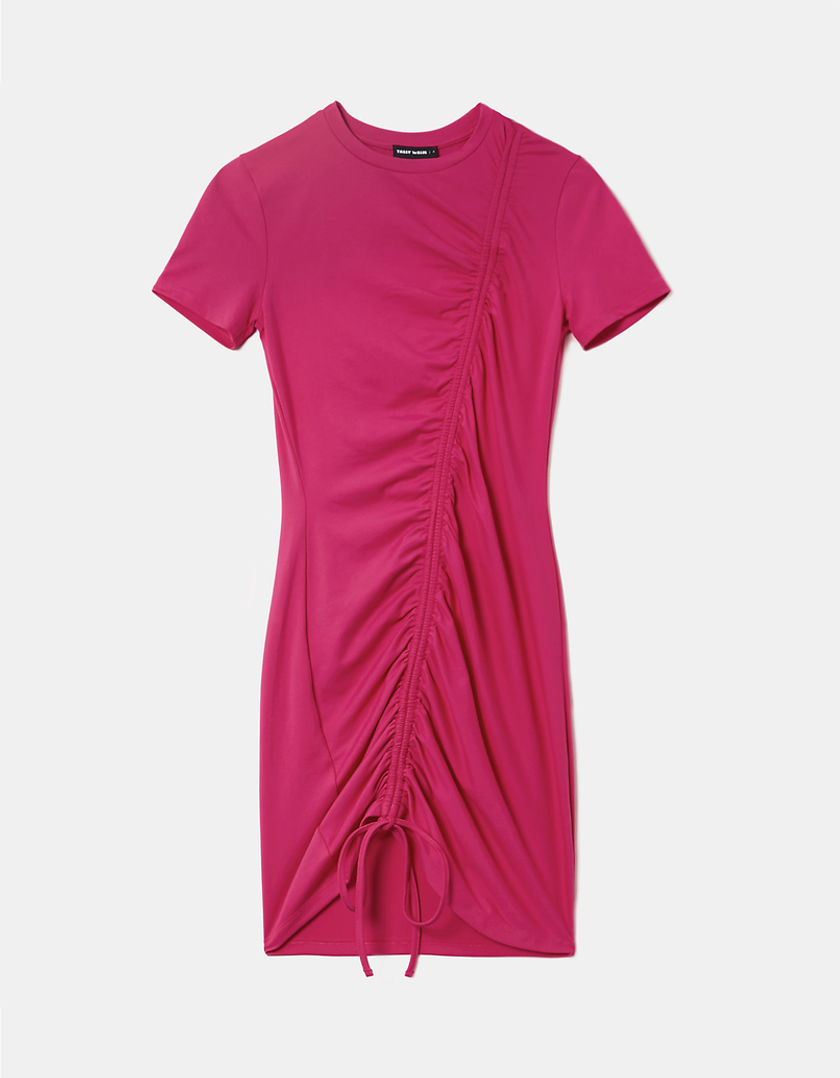 TALLY WEiJL, Różowa prążkowana sukienka Mini for Women