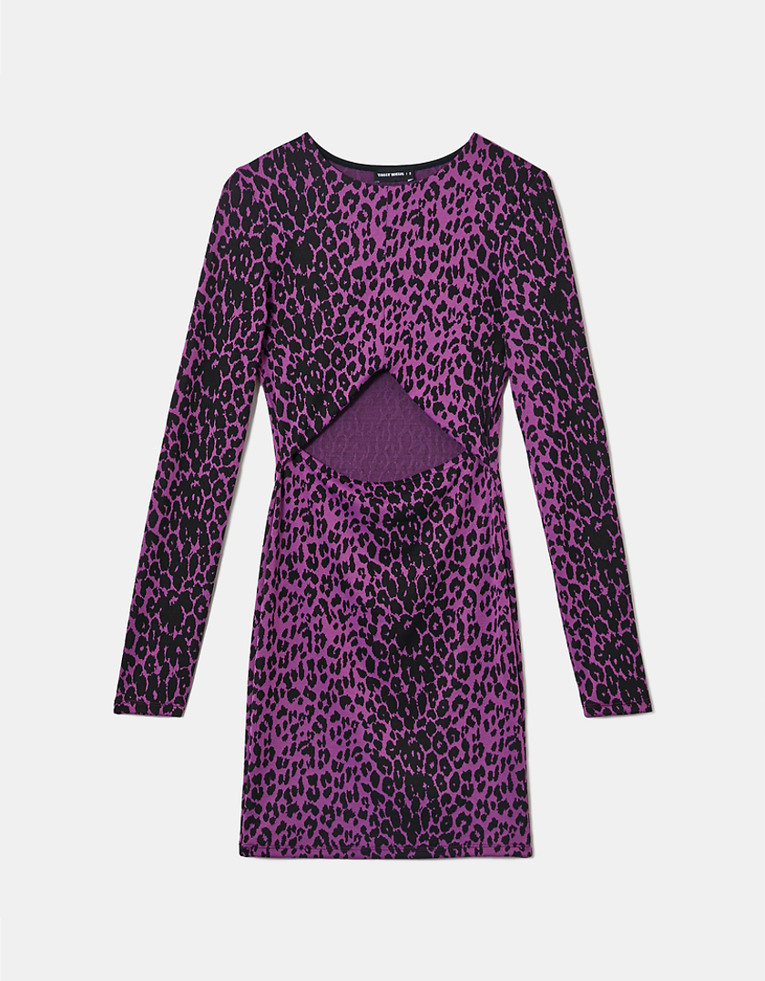 TALLY WEiJL, Purple Mini Animal print Dress for Women