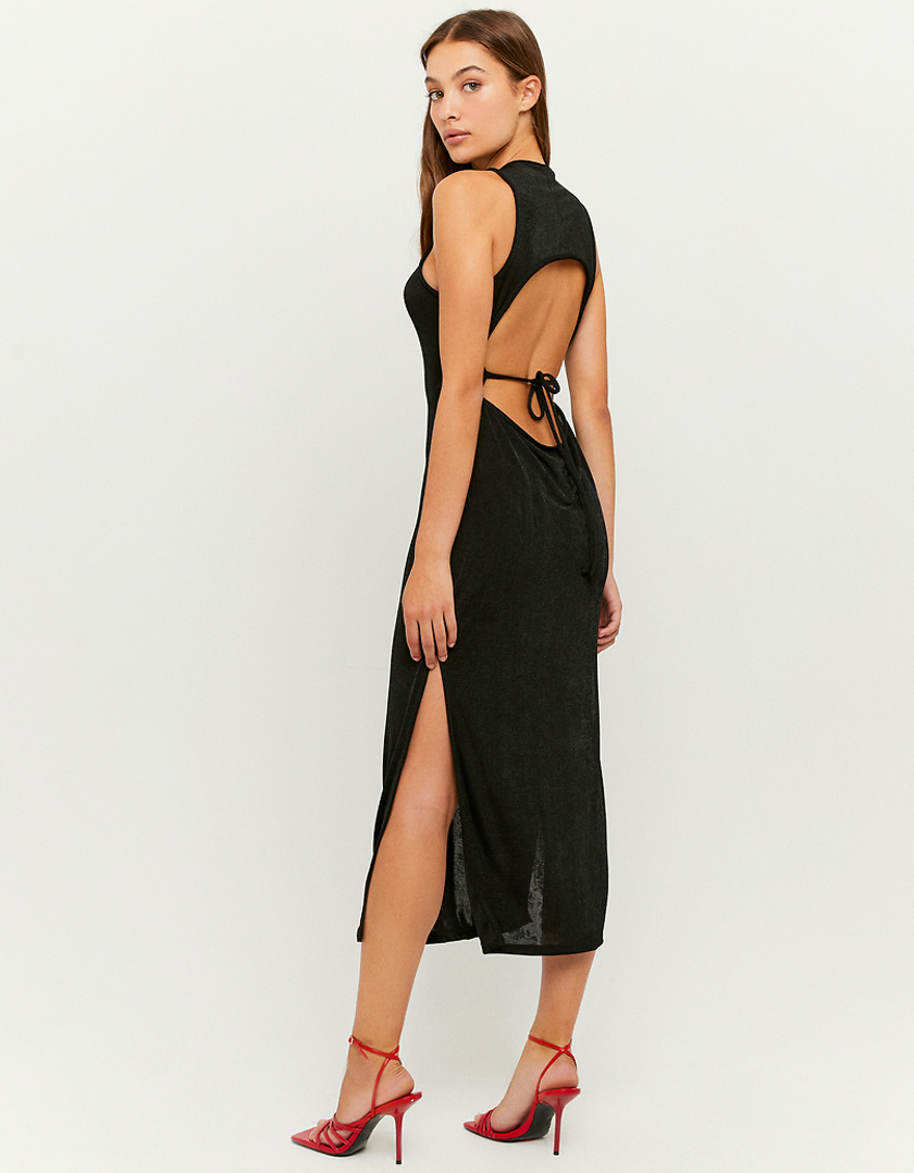 TALLY WEiJL, Robe Mi-Longue Manches Longues Noire for Women