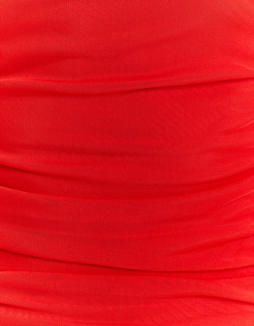 TALLY WEiJL, Red Mesh Dress for Women