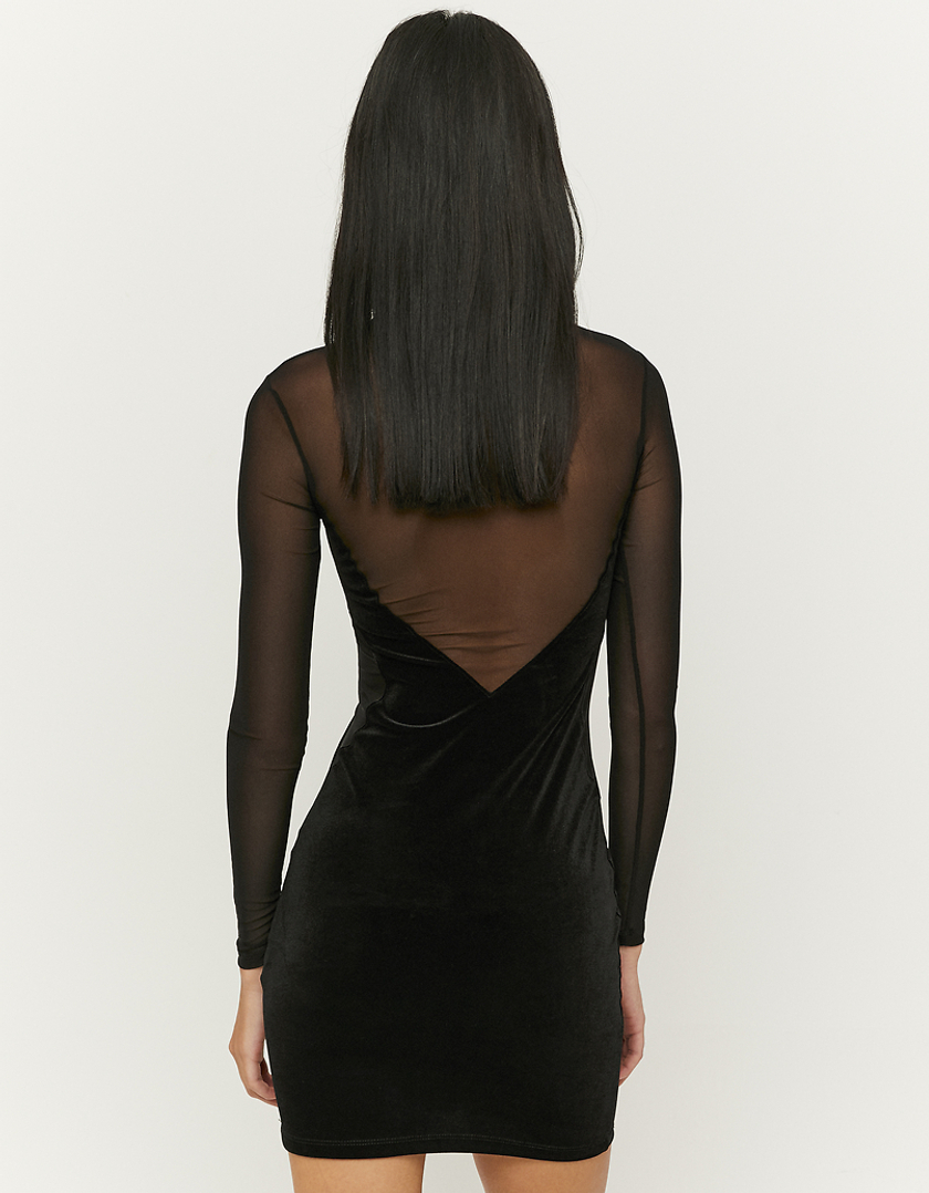 TALLY WEiJL, Schwarzes Mini Kleid aus Samt for Women
