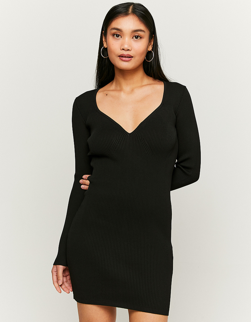 TALLY WEiJL, Czarna sweterkowa sukienka mini for Women