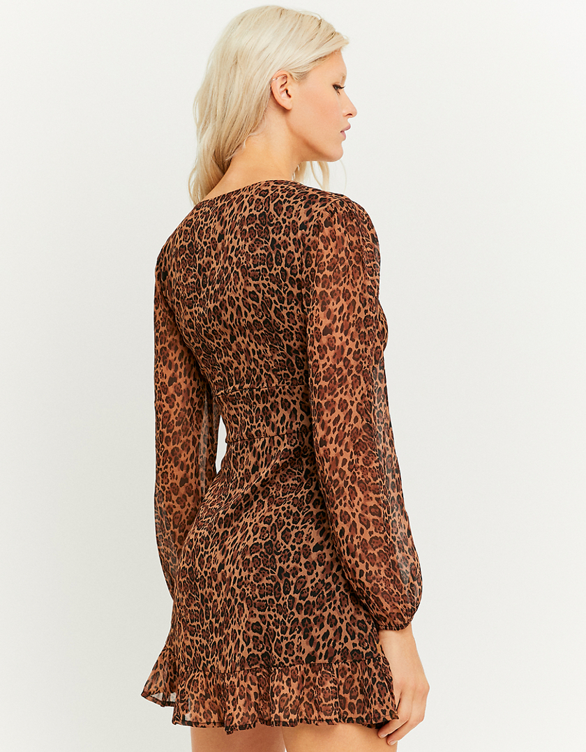 TALLY WEiJL, Braunes Mini Kleid mit Animal-Muster for Women