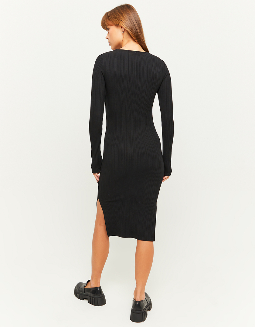 TALLY WEiJL, Black Fitted Midi Dress for Women
