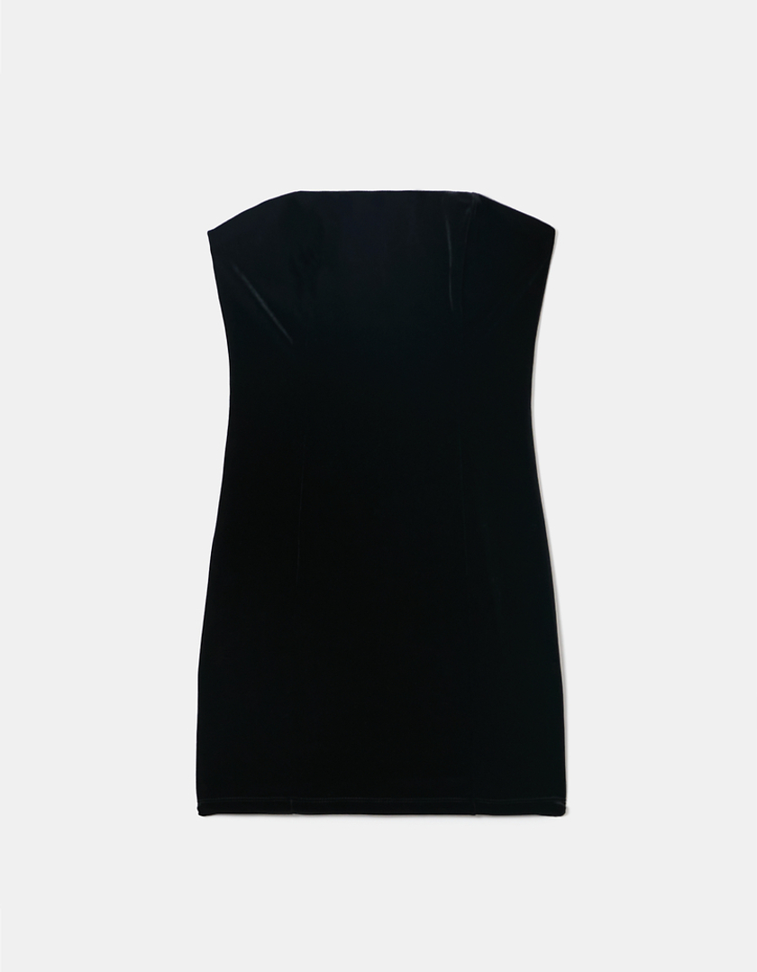 TALLY WEiJL, Czarna sukienka Mini z aksamitu for Women