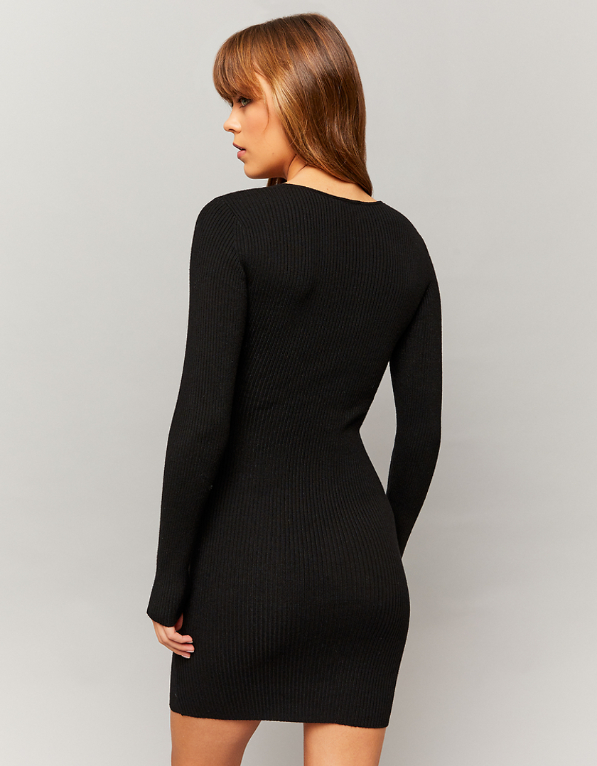 TALLY WEiJL, Black Knit Mini Dress for Women