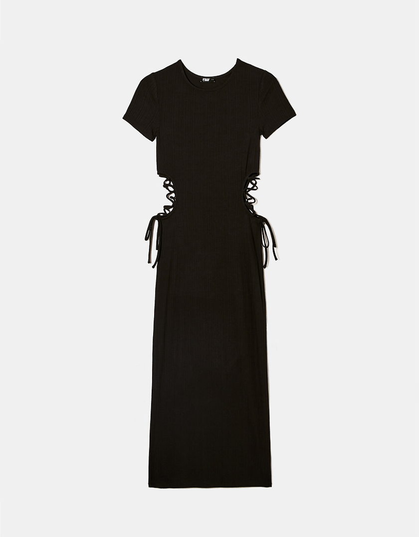 TALLY WEiJL, Black Cut Out Midi Dress for Women