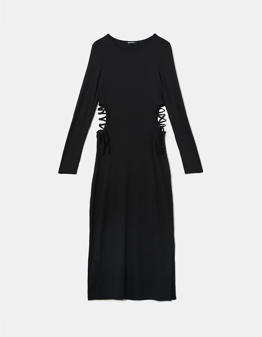 TALLY WEiJL, Czarna długa sukienka z wycięciem for Women