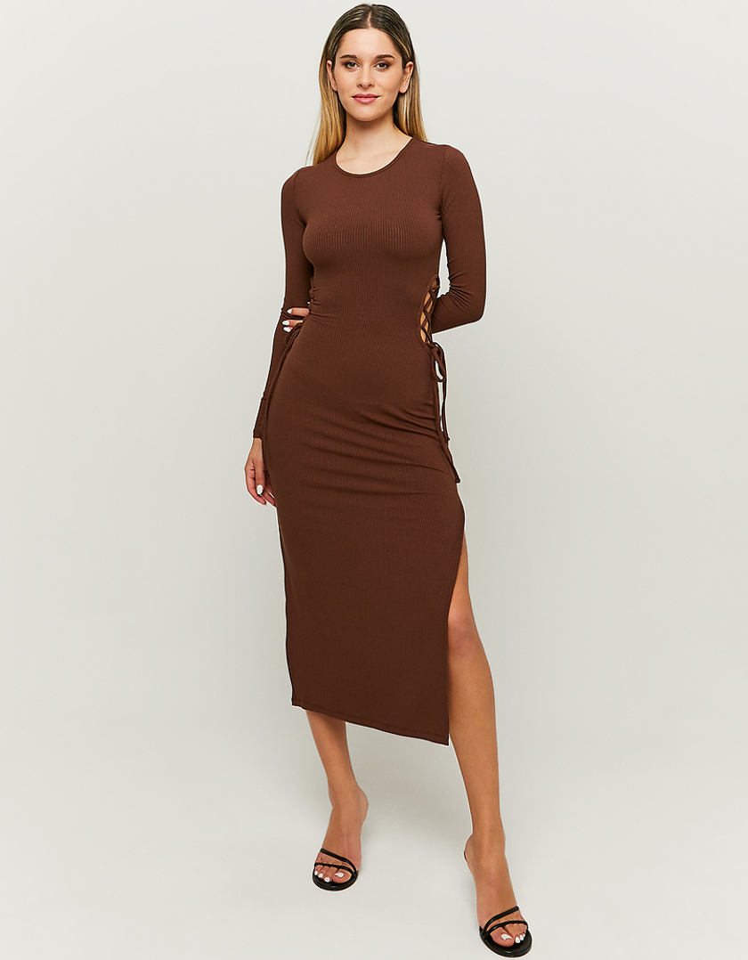 TALLY WEiJL, Brown Cut Out Long Dress for Women