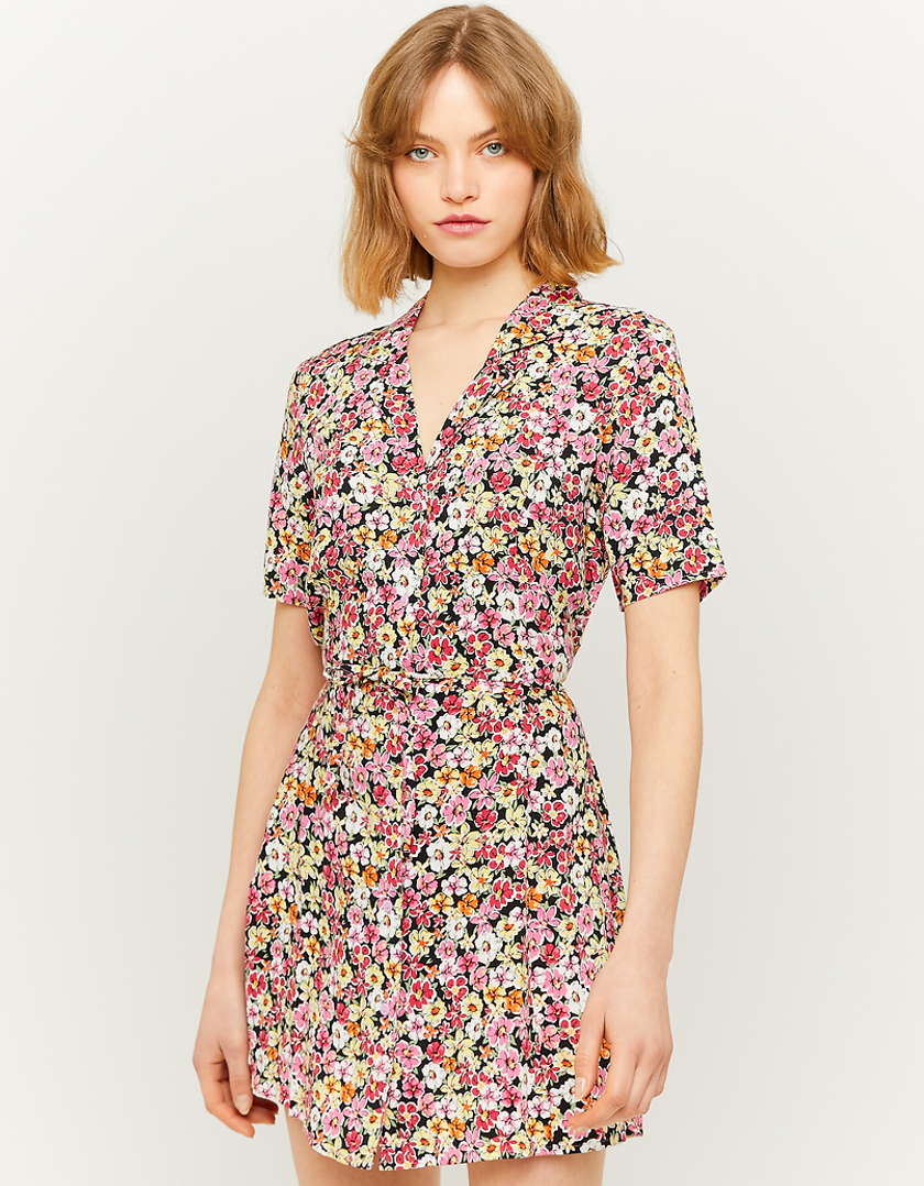 TALLY WEiJL, Floral Print Buttonned Mini Dress for Women