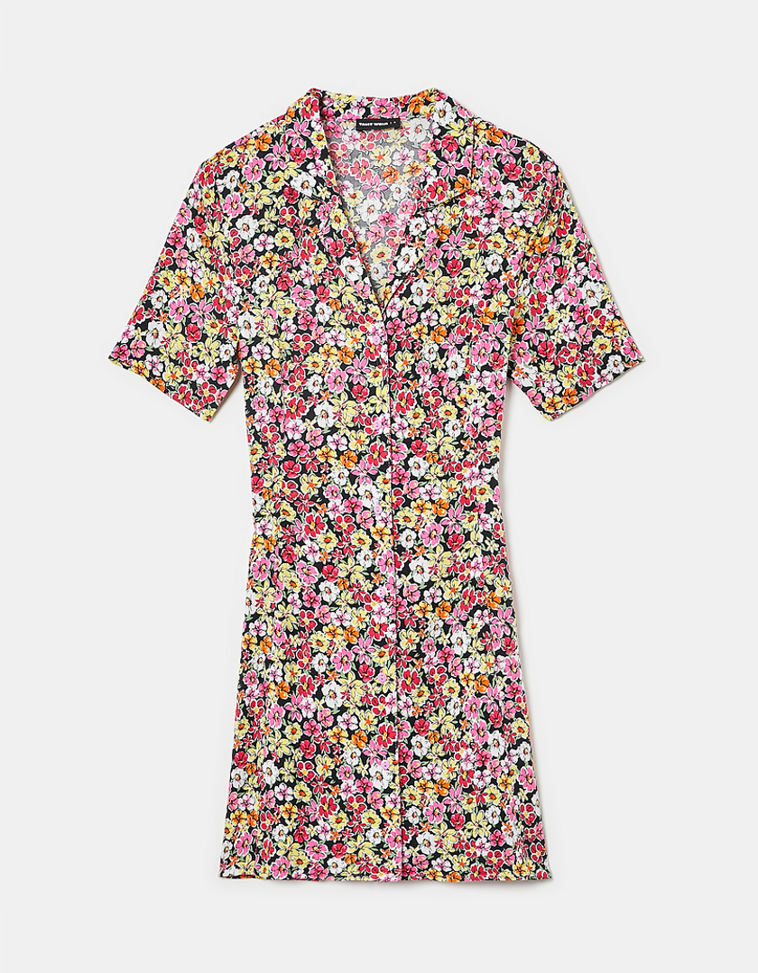TALLY WEiJL, Floral Print Buttonned Mini Dress for Women
