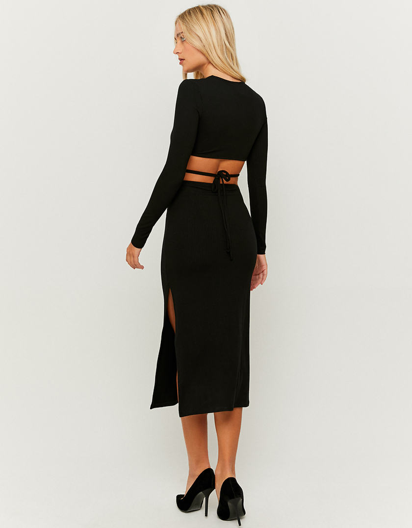 TALLY WEiJL, Robe Longue Manches Longues Noire for Women